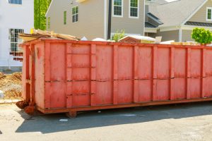 red dumpster for rent